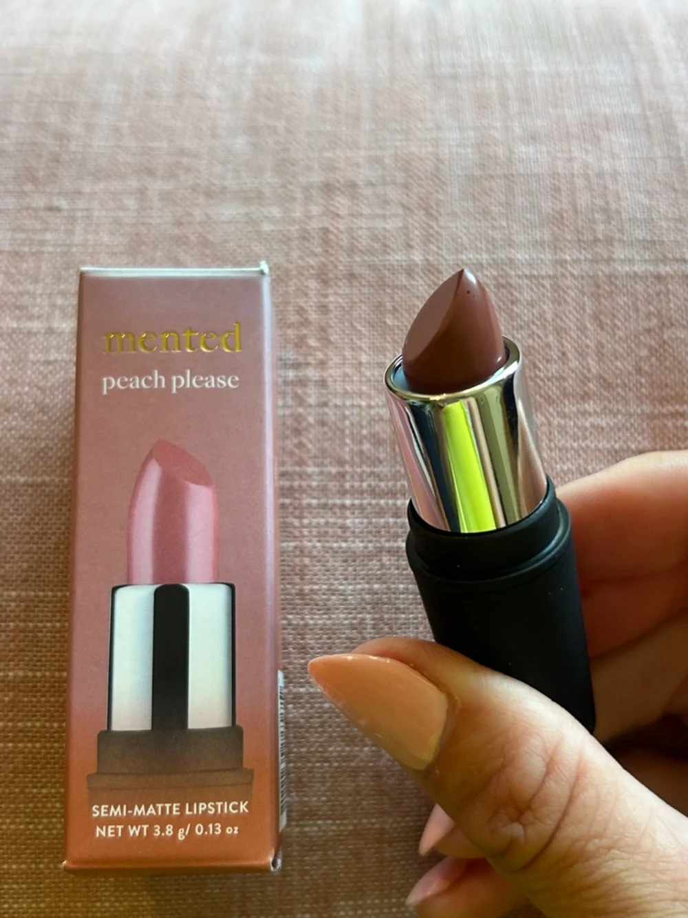 Mented Semi-Matte Lipstick in Peach Please | Full Size | New